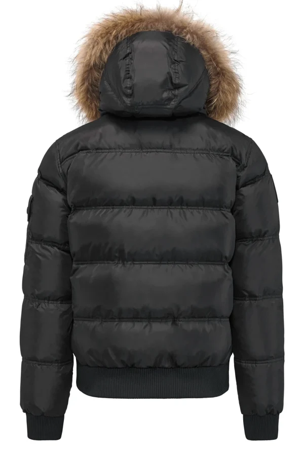 Uomo Bomboogie Bomber>Bomber Imbottito In Piuma Con Bordo In Pelliccia Sintetica
