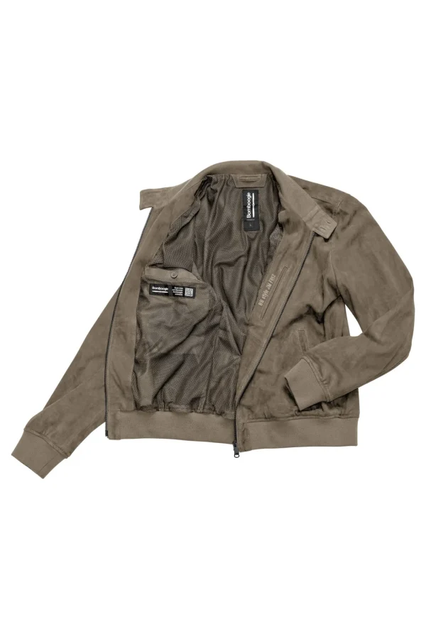 Uomo Bomboogie Giacche In Pelle>Bomber In Pelle Scamosciata Friz