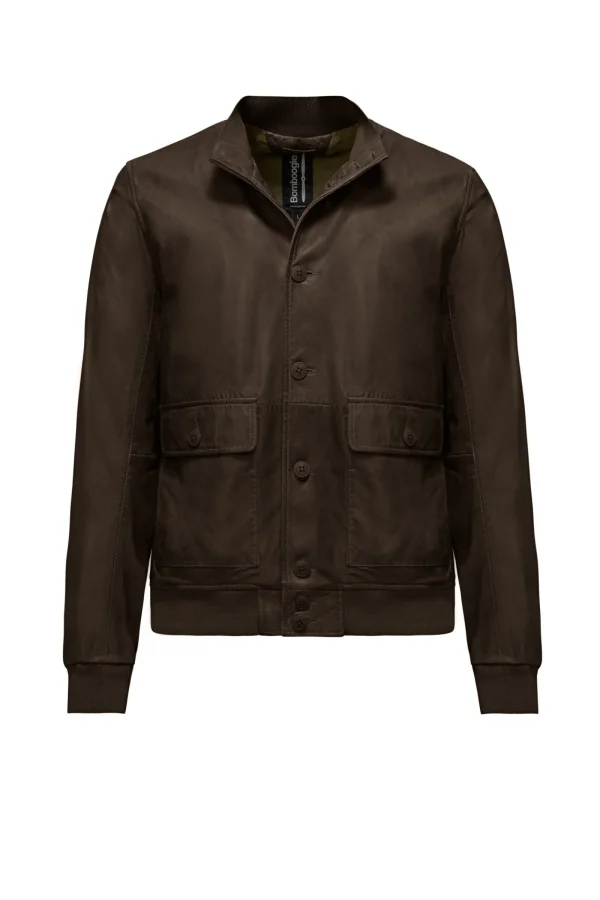 Uomo Bomboogie Giacche In Pelle>Bomber In Pelle Walt