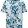 Uomo Bomboogie Camicie>Camicia A Manica Corta Stampata In Lino/Cotone