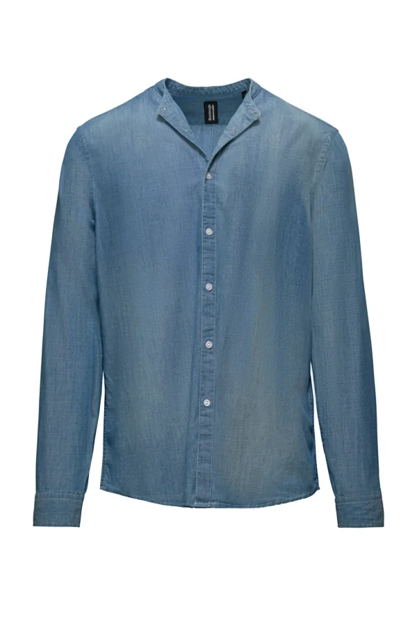 Uomo Bomboogie Camicie>Camicia Con Collo Alla Coreana
