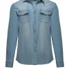 Uomo Bomboogie Camicie>Camicia Rodeo In Denim Elasticizzato