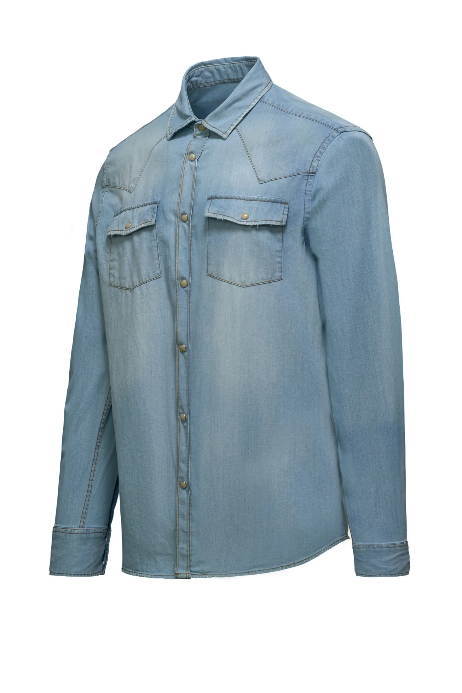 camicia_rodeo_in_denim_elasticizzato_1.webp Uomo Bomboogie Camicie>Camicia Rodeo In Denim Elasticizzato