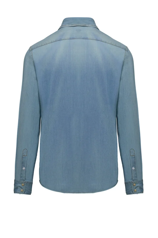 Uomo Bomboogie Camicie>Camicia Rodeo In Denim Elasticizzato