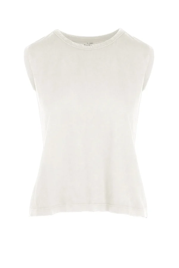 Donna Bomboogie T-Shirts>Canotta Girocollo In Cotone Con Bordino
