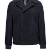 Uomo Bomboogie Cappotti>Cappotto Corto Doppiopetto Bimaterico