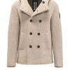 Uomo Bomboogie Cappotti>Cappotto In Lana Cotta Con Cappuccio