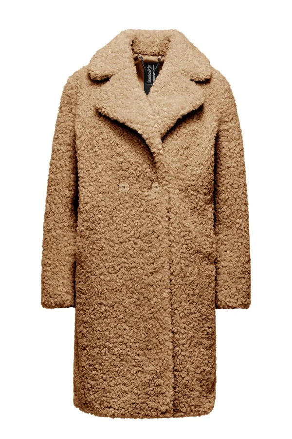 Donna Bomboogie Cappotti>Cappotto In Sherpa Fleece Con Revers