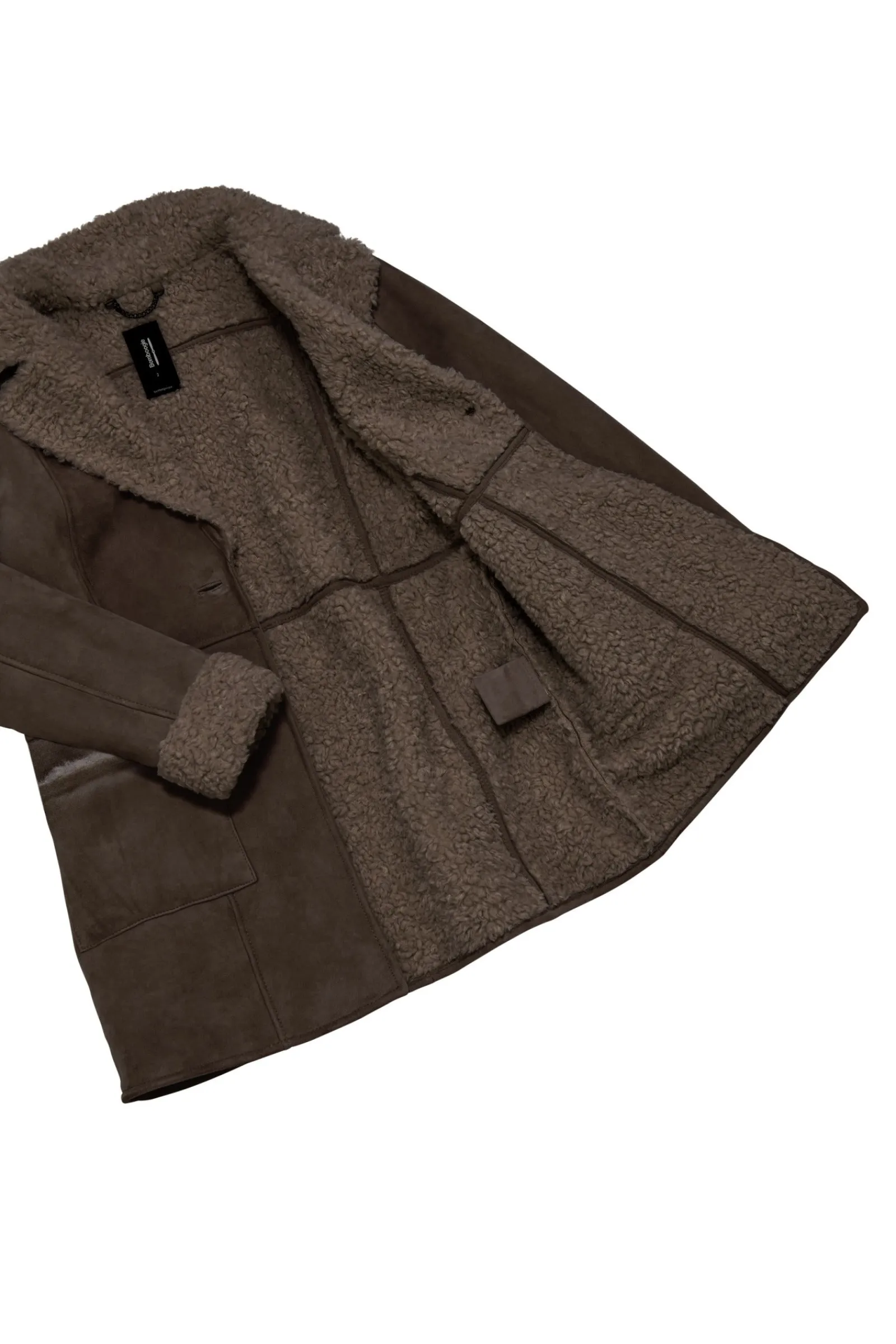 cappotto_in_vera_pelle_scamosciata_con_ecopelliccia_3.webp Donna Bomboogie Giacche In Pelle>Cappotto In Vera Pelle Scamosciata Con Ecopelliccia