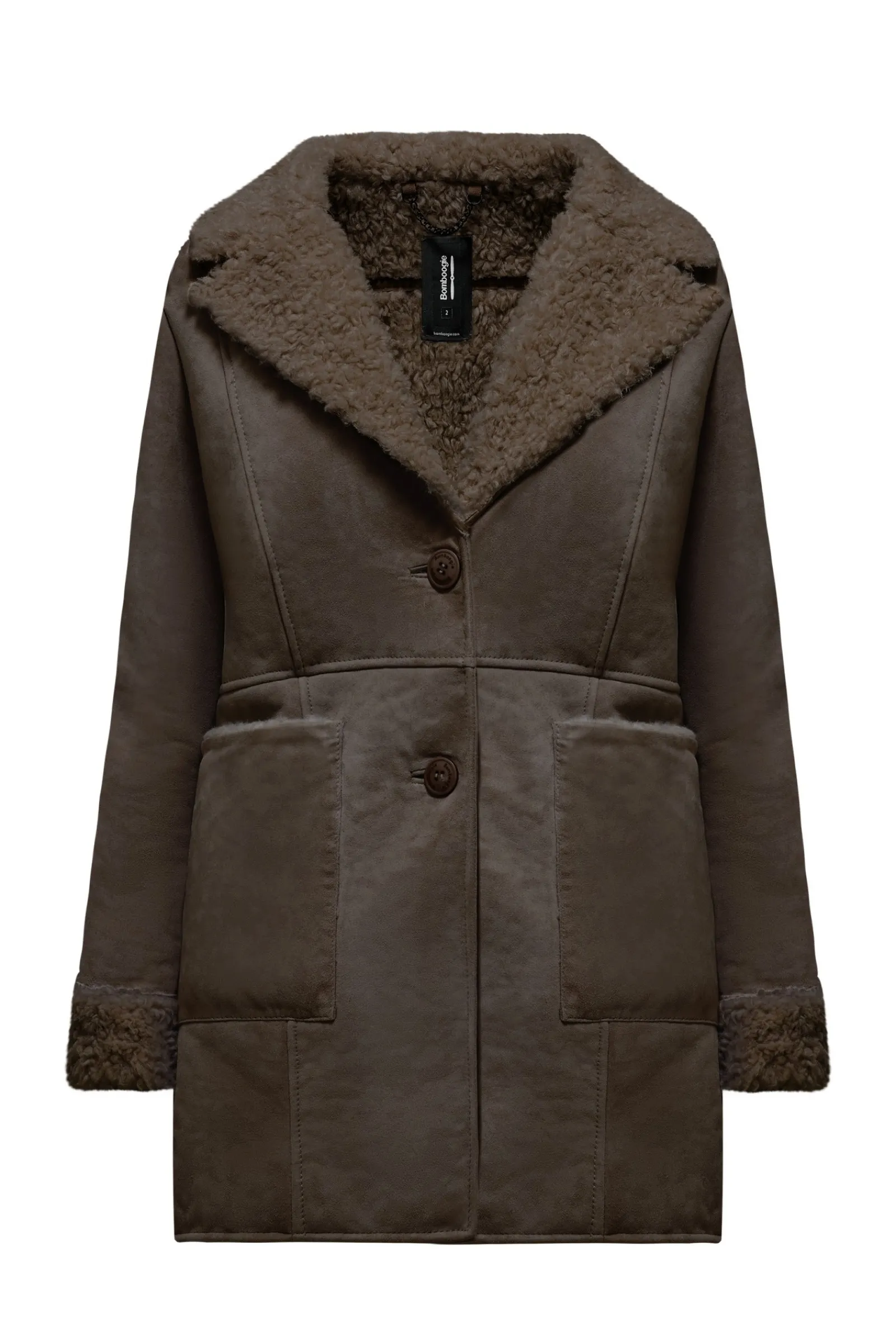 cappotto_in_vera_pelle_scamosciata_con_ecopelliccia_4-1.webp Donna Bomboogie Giacche In Pelle>Cappotto In Vera Pelle Scamosciata Con Ecopelliccia
