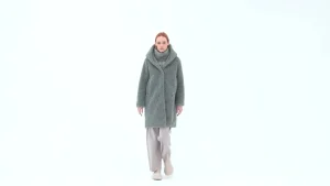 Donna Bomboogie Cappotti>Cappotto Lungo In Sherpa Fleece