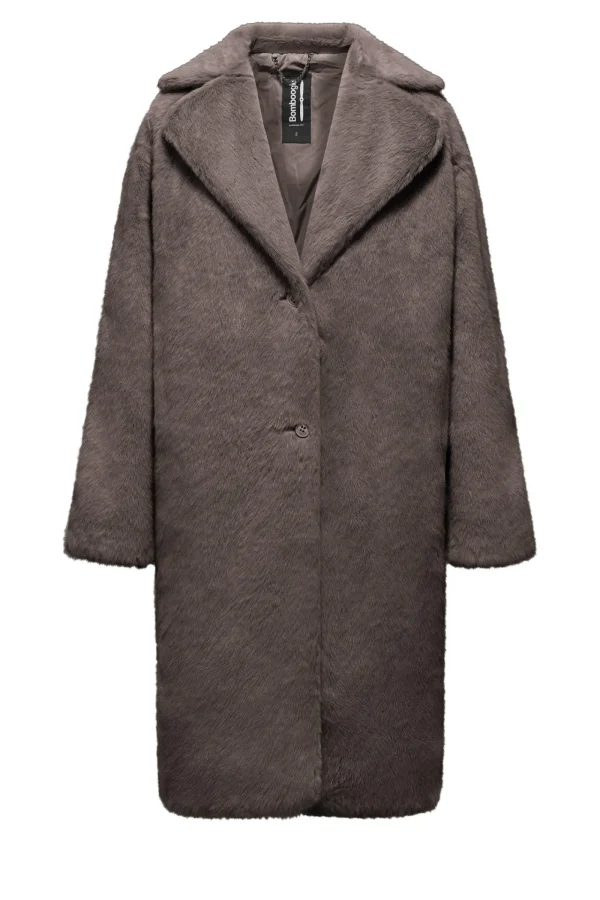 Donna Bomboogie Cappotti>Cappotto Lungo Monopetto Con Revers
