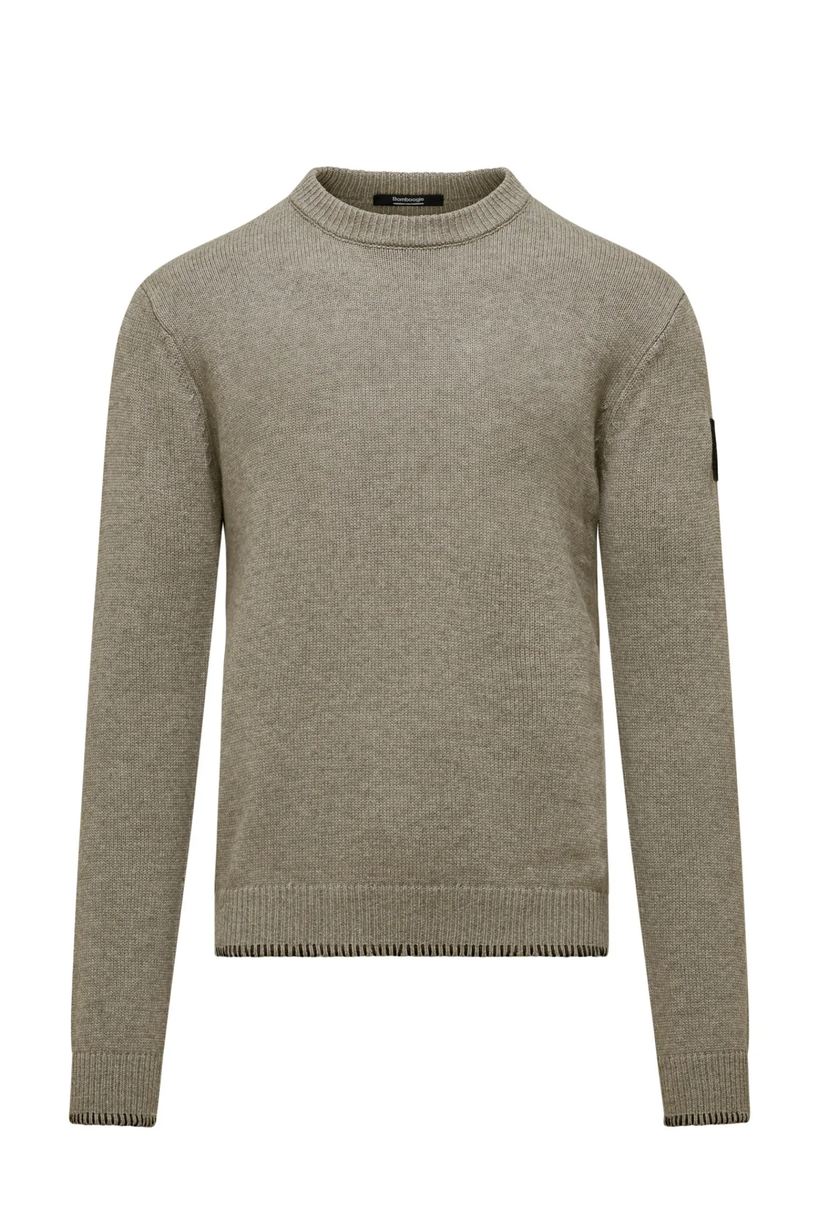 cardigan_girocollo_con_zip_4.webp Uomo Bomboogie Maglioni & Pullover>Cardigan Girocollo Con Zip