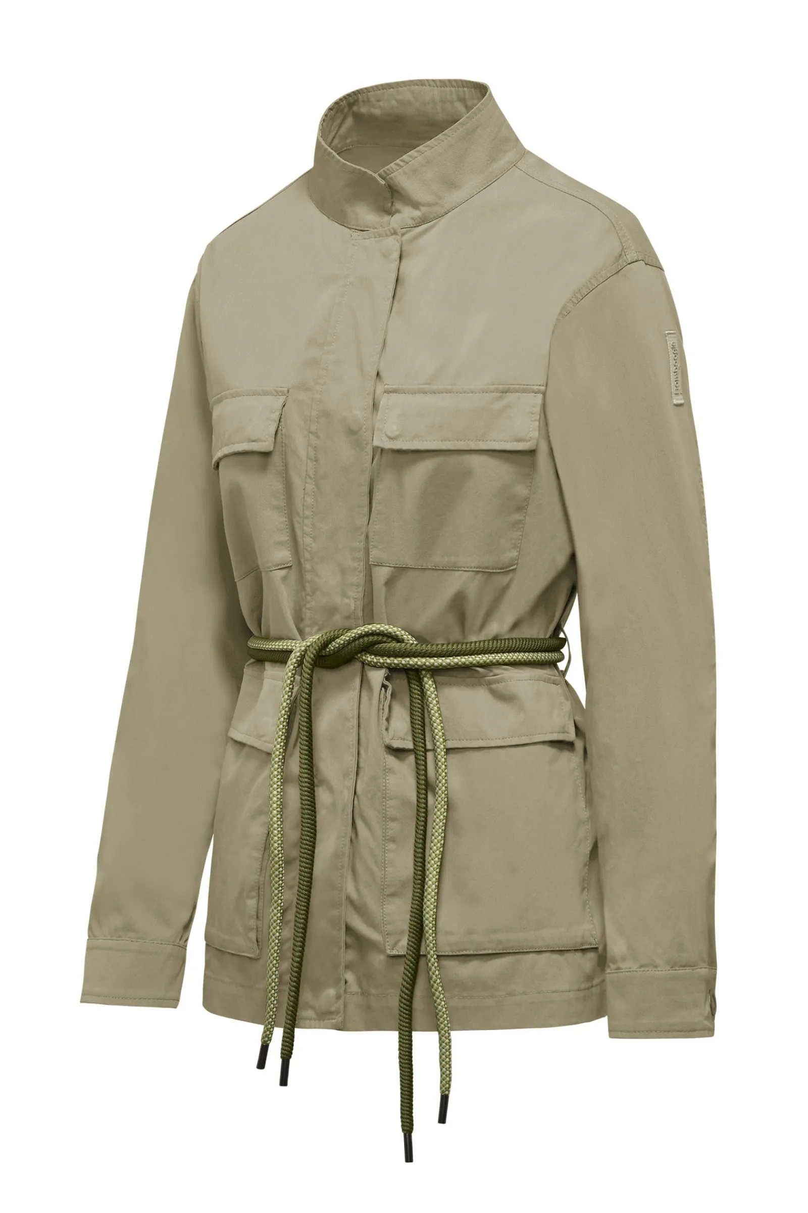 Donna Bomboogie Giacche Leggere>Field Jacket Sfoderata Con Cintura In Corda Bicolore