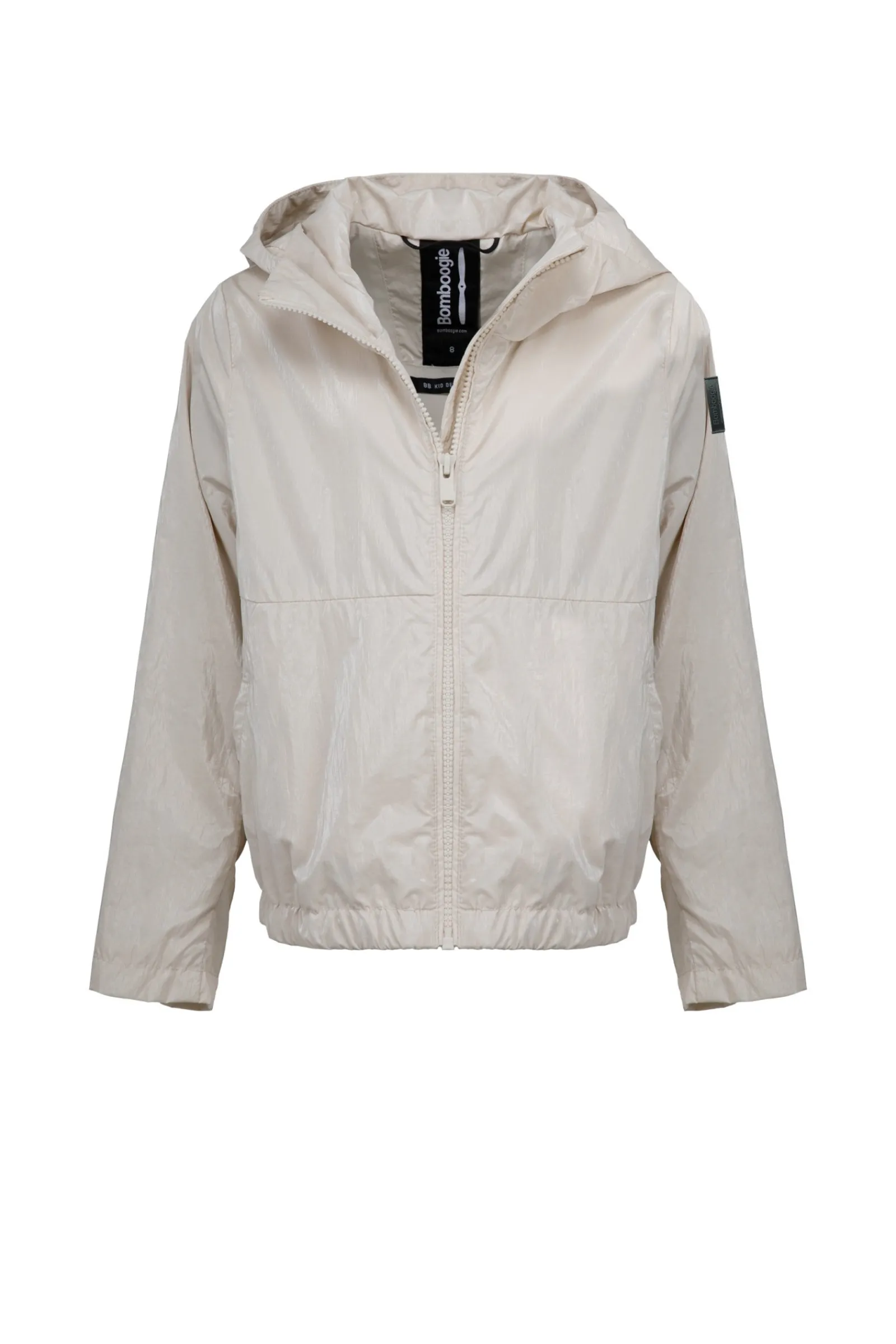 giacca_bimba_in_nylon_laminato_con_cappuccio_3.webp Bambino Bomboogie Bambina>Giacca Bimba In Nylon Laminato Con Cappuccio