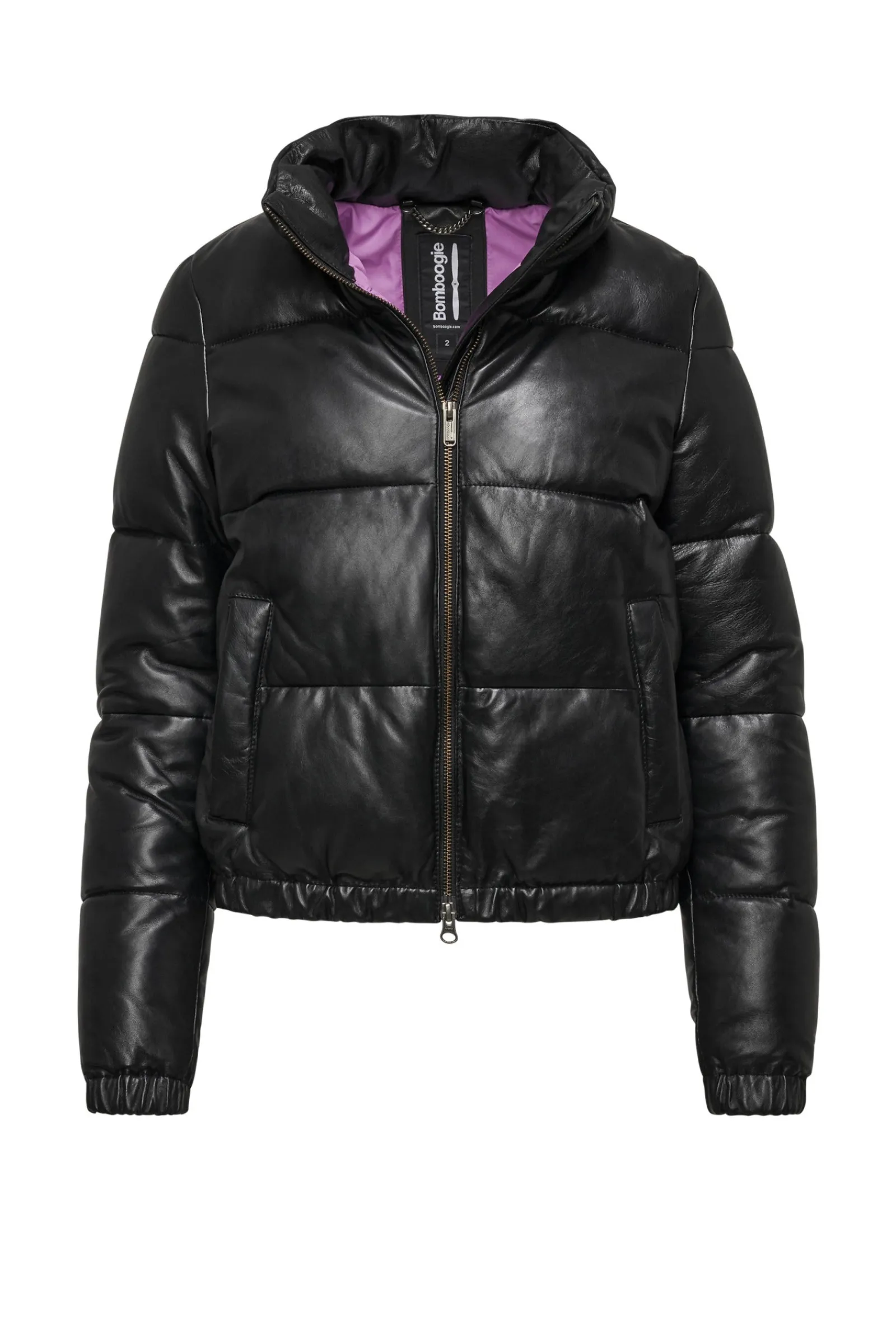 giacca_in_pelle_imbottita_elly_4.webp Donna Bomboogie Giacche In Pelle>Giacca In Pelle Imbottita Elly