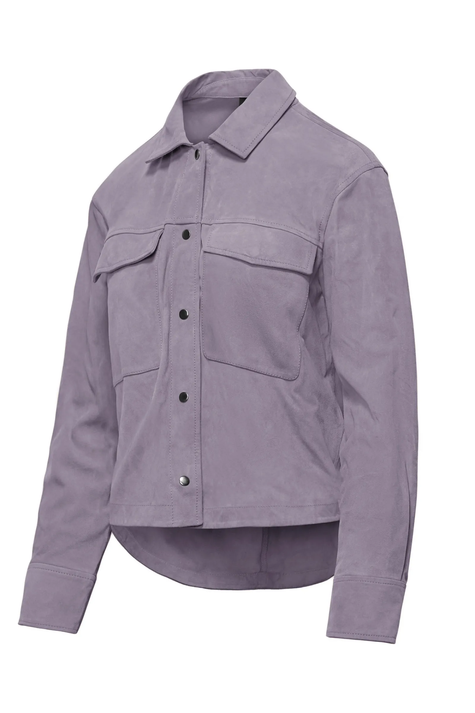 giaccacamicia_di_pelle_scamosciata_alis_1.webp Donna Bomboogie Giacche In Pelle>Giacca-Camicia Di Pelle Scamosciata Alis