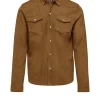 Uomo Bomboogie Giacche In Pelle>Giacca-Camicia In Pelle Cash