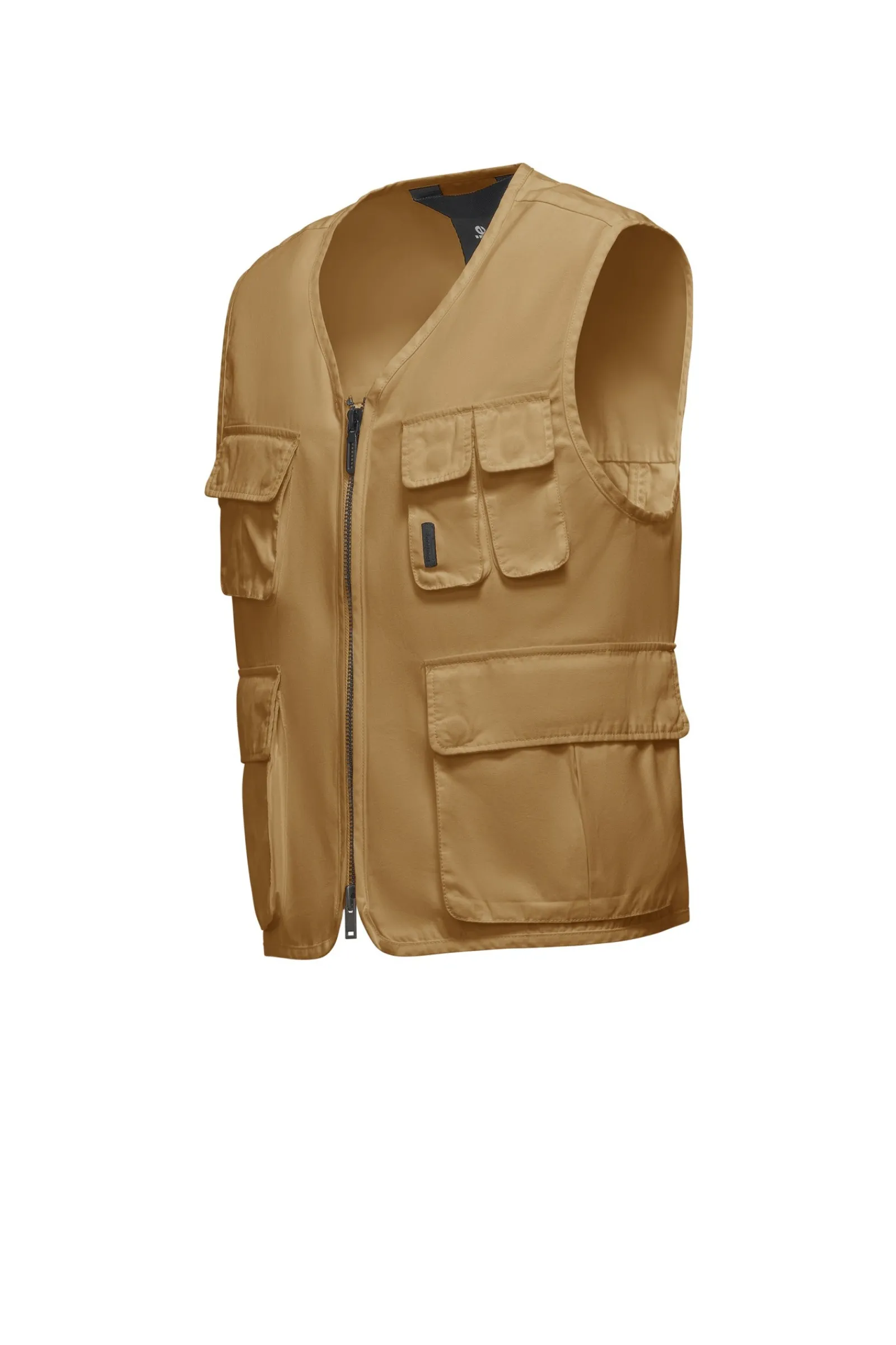 gilet_multitasche_in_popeline_di_cotone_6.webp Uomo Bomboogie Smanicati>Gilet Multitasche In Popeline Di Cotone