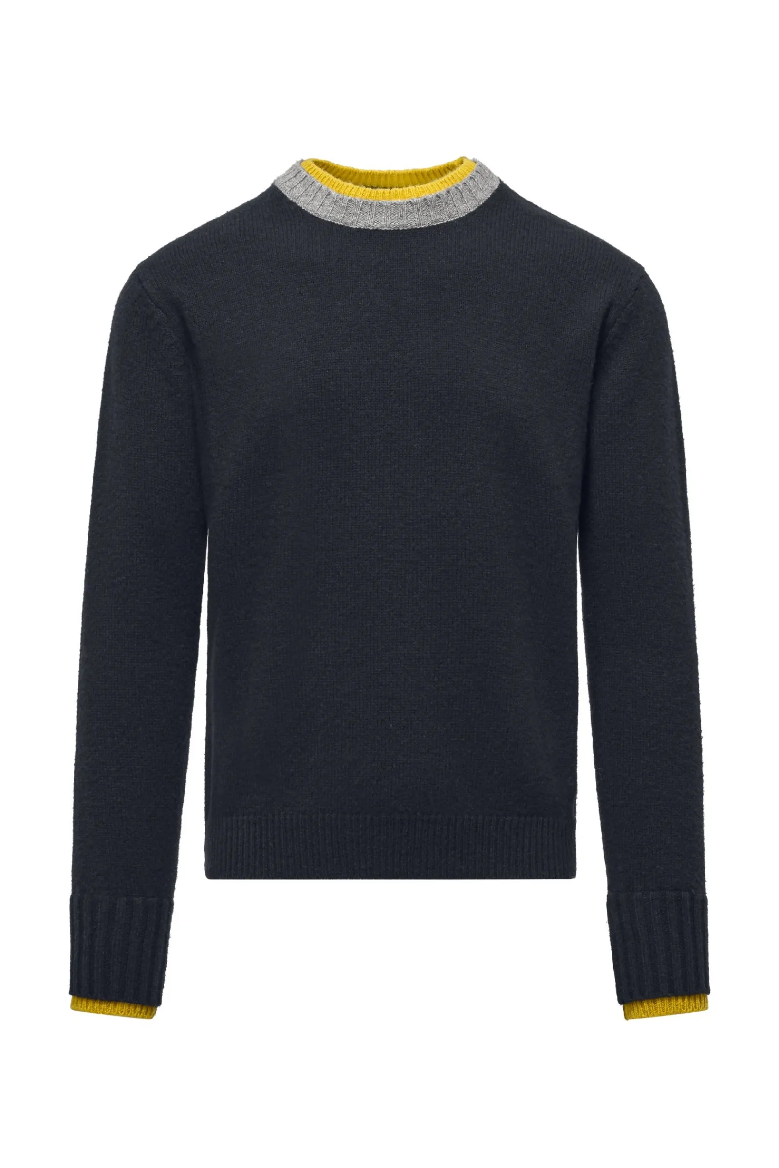 girocollo_in_lana_rasata_con_profili_bicolore_3.webp Uomo Bomboogie Maglioni & Pullover>Girocollo In Lana Rasata Con Profili Bicolore
