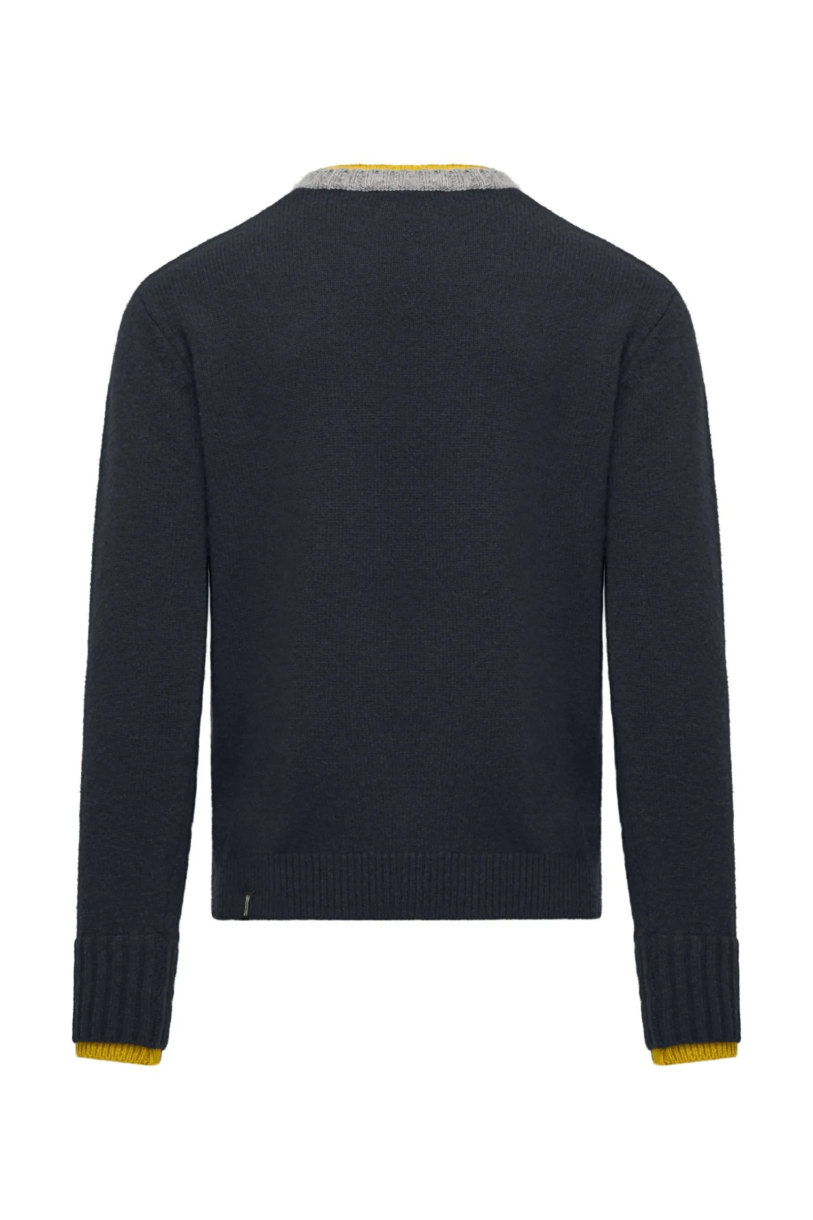 girocollo_in_lana_rasata_con_profili_bicolore_7.webp Uomo Bomboogie Maglioni & Pullover>Girocollo In Lana Rasata Con Profili Bicolore