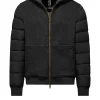 Uomo Bomboogie Giacche In Pelle>Giubbotto Imbottito Bimaterico In Vera Pelle E Nylon