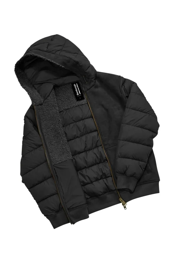 Uomo Bomboogie Giacche In Pelle>Giubbotto Imbottito Bimaterico In Vera Pelle E Nylon
