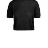Donna Bomboogie Maglie & Felpe>Maglia A Manica Corta Di Lino Cotone