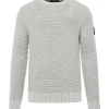 Uomo Bomboogie Maglioni & Pullover>Maglione Girocollo In Cotone Tinto A Freddo