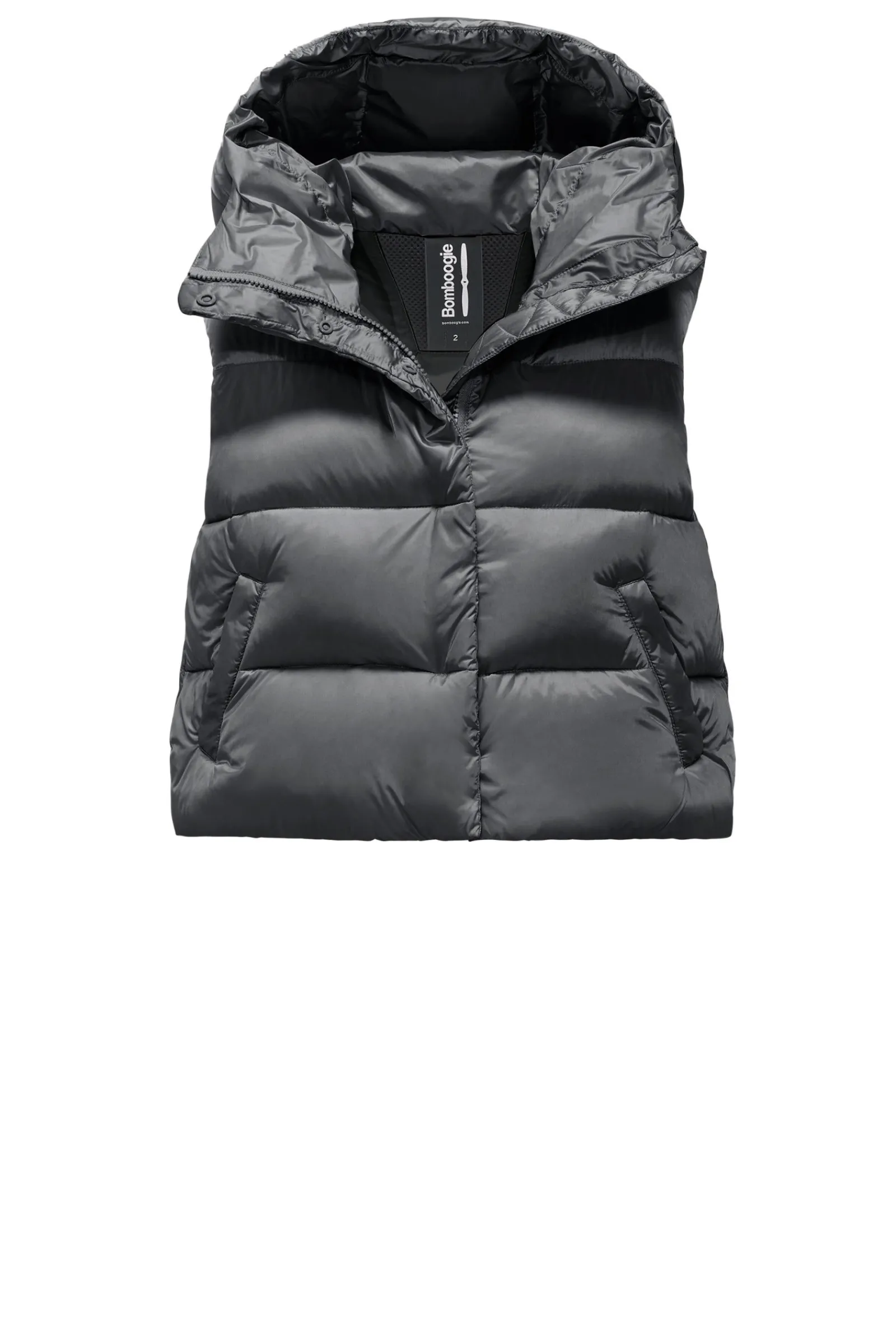 ottawa_vest__piumino_corto_smanicato_in_nylon_bright_5.webp Donna Bomboogie Smanicati>Ottawa Vest - Piumino Corto Smanicato In Nylon Bright