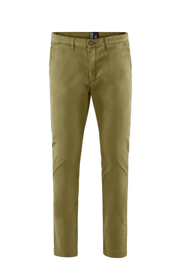 Uomo Bomboogie Pantaloni>Pantaloni Chino Slim Fit In Gabardina