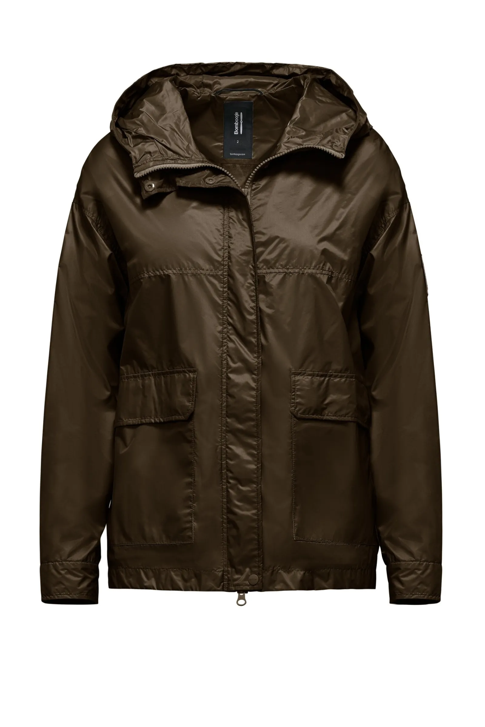 parka_corto_in_nylon_brillante_4.webp Donna Bomboogie Parka>Parka Corto In Nylon Brillante