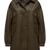 Donna Bomboogie Parka>Parka In Nylon Brillante Con Colletto
