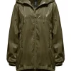 Donna Bomboogie Parka>Parka In Nylon Laminato Con Cappuccio