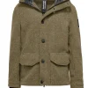 Uomo Bomboogie Cappotti>Parka In Tessuto In Lana Con Cappuccio