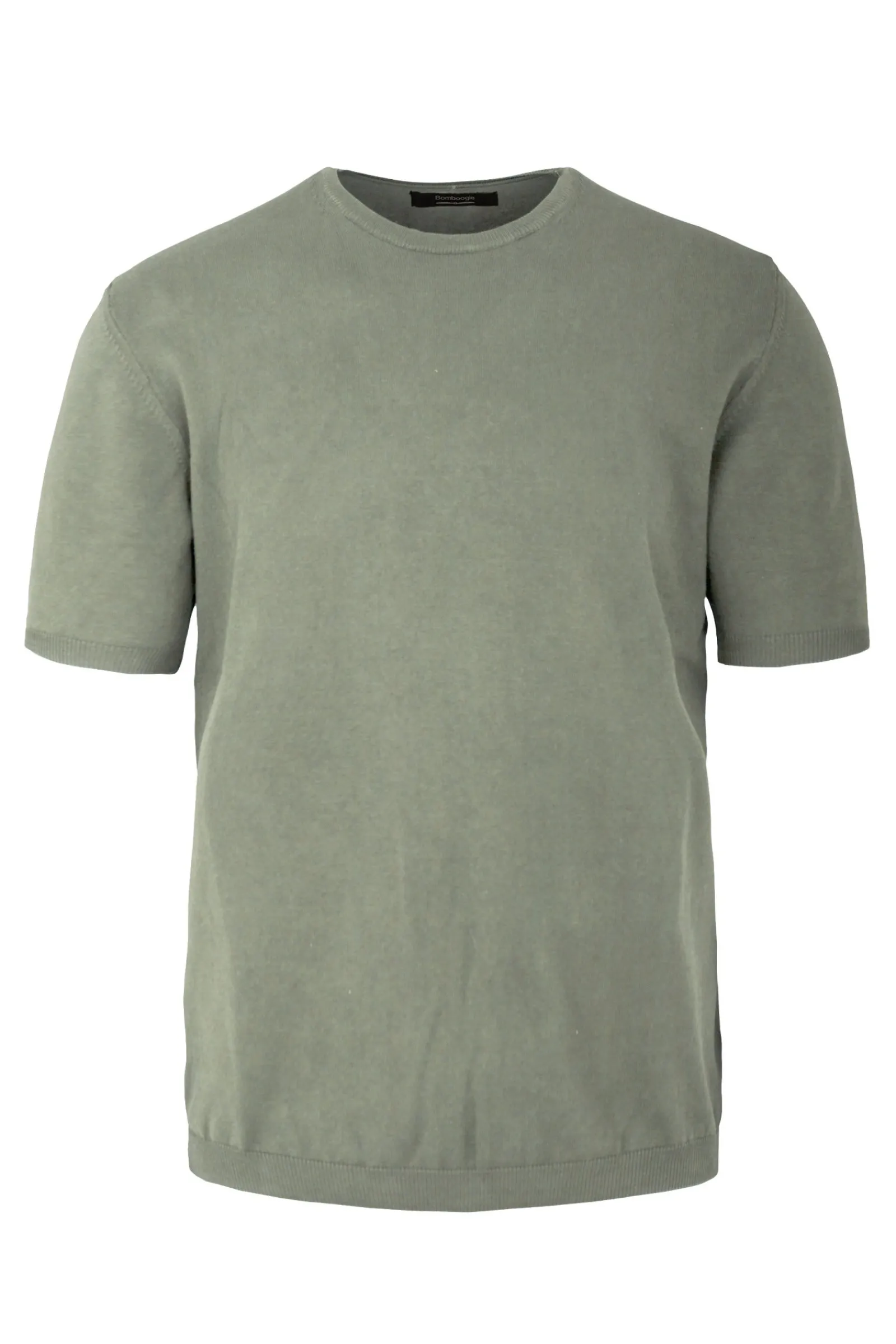 pullover_girocollo_a_manica_corta_in_maglia_rasata_faded_2.webp Uomo Bomboogie Maglie & Felpe>Pullover Girocollo A Manica Corta In Maglia Rasata Faded