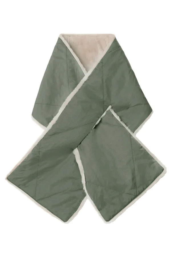 Donna Bomboogie Berretti & Sciarpe>Sciarpa In Nylon Ed Ecopelliccia