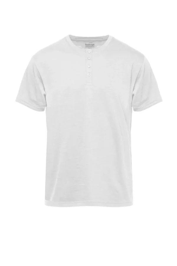 Uomo Bomboogie T-Shirts & Polo>T-shirt Con Bottoni In Jersey Fiammato