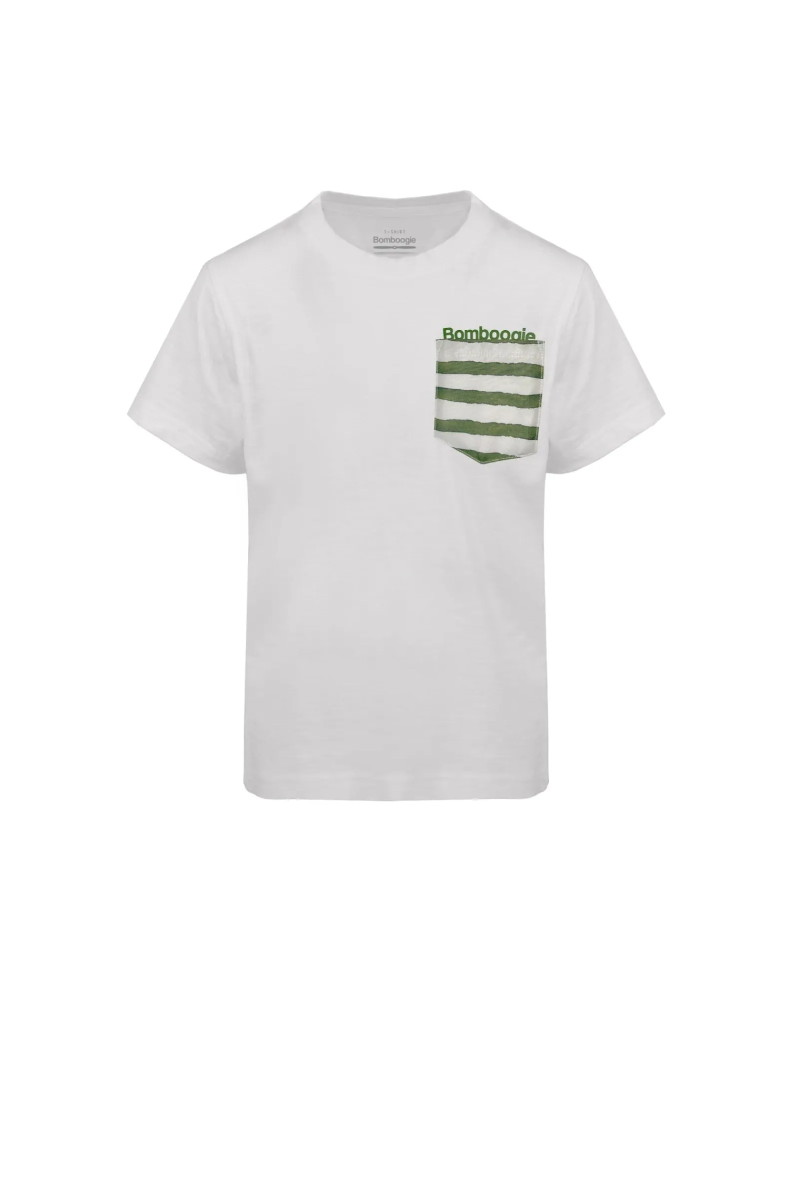 tshirt_con_taschino_a_righe_6.webp Bambino Bomboogie Bambino | Abbigliamento & Accessori>T-Shirt Con Taschino A Righe