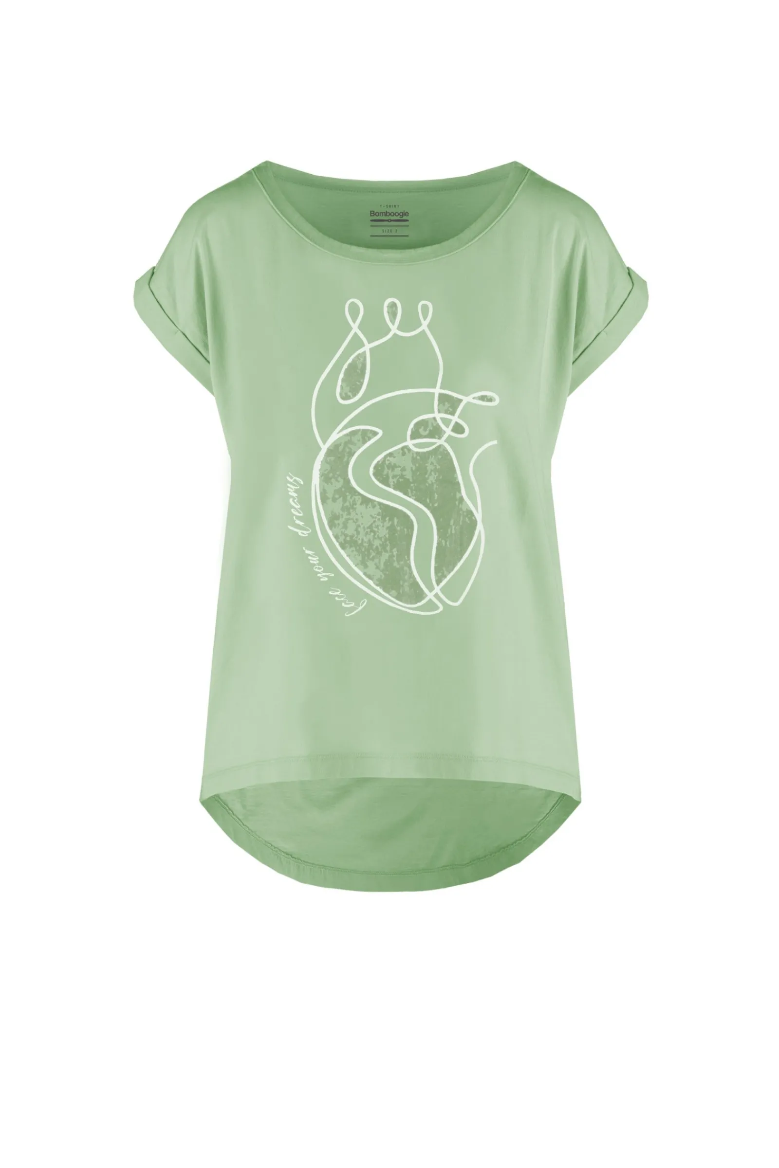 tshirt_girocollo_con_maniche_risvoltate_1.webp Donna Bomboogie T-Shirts>T-shirt Girocollo Con Maniche Risvoltate
