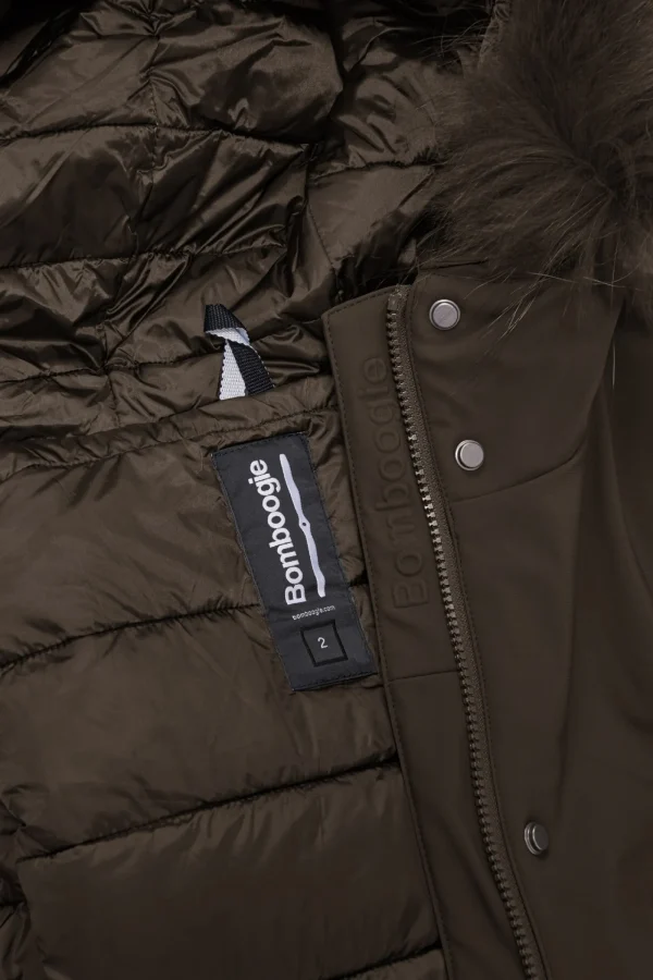 Donna Bomboogie Parka>Vienna Parka Jacket - Parka Imbottito Con Cappuccio In Pelliccia